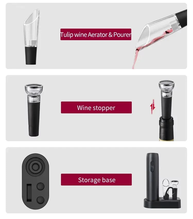 EasyWine Electric 4-in-1 Bottle Opener