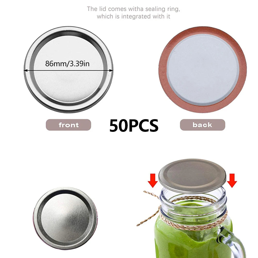 50PCS Mason Jar Lids