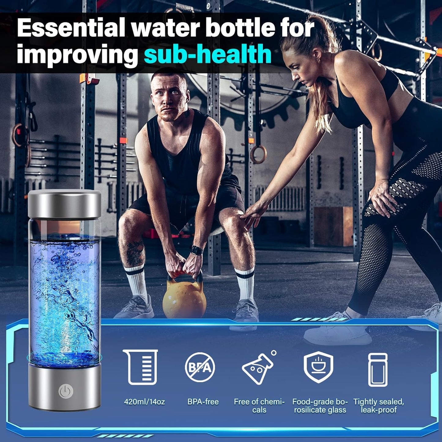 HydroPulse Hydrogen Water Bottle