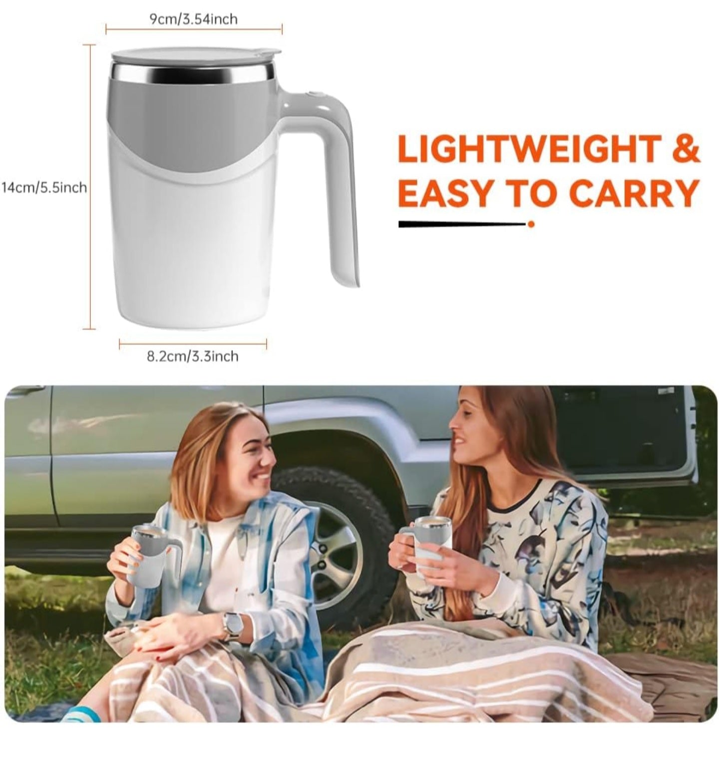 BrewBuddy Self-Stirring Coffee Mug
