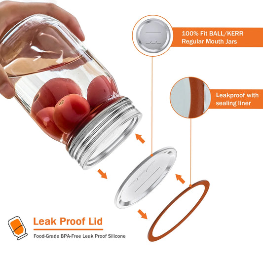 50PCS Mason Jar Lids