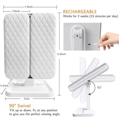 TripleView LED 180 Degree Mirror