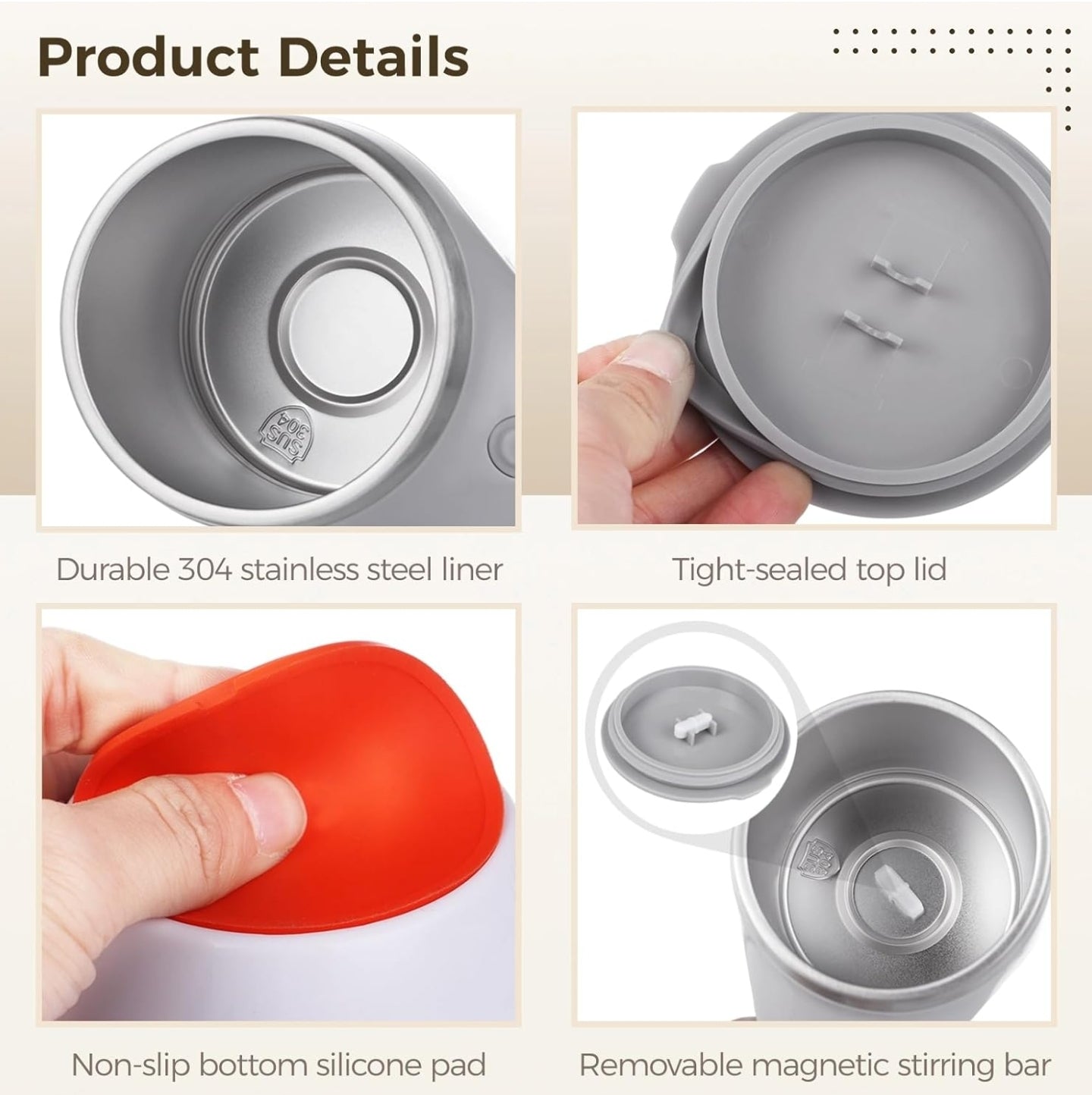 BrewBuddy Self-Stirring Coffee Mug