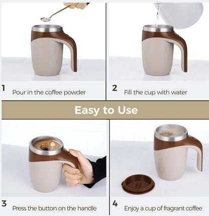 BrewBuddy Self-Stirring Coffee Mug